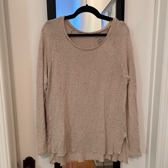 American Eagle Outfitters Soft & Sexy Plush Beige Sweater - Picture 2 of 4